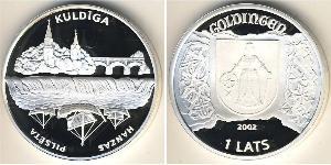 1 Lats Lettland (1991 - ) Silber 