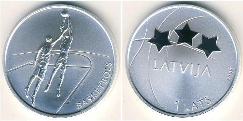 1 Lats Lettland (1991 - ) Silber 