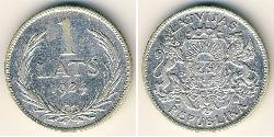 1 Lats Latvia Silver 
