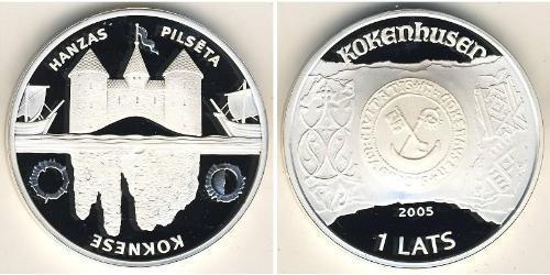 1 Lats Latvia (1991 - ) Silver 