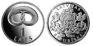 1 Lats Letonia (1991 - )  