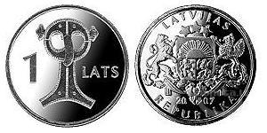 1 Lats Letonia (1991 - )  