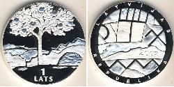 1 Lats 拉脫維亞 銀 