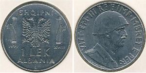 1 Lek Albanian Kingdom (1939-1943) Acciaio inossidabile Vittorio Emanuele III d