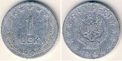 1 Lek Sozialistische Volksrepublik Albanien (1944 - 1992) Aluminium 