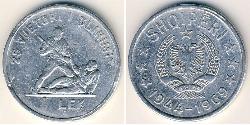 1 Lek Sozialistische Volksrepublik Albanien (1944 - 1992) Aluminium 