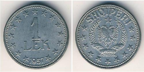 1 Lek Sozialistische Volksrepublik Albanien (1944 - 1992) Aluminium 