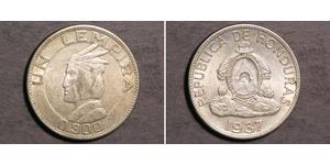 1 Lempira Honduras (1821 - ) Argento 
