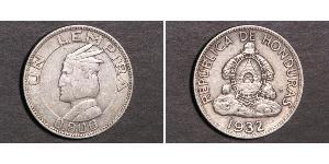 1 Lempira Honduras (1821 - ) Plata 