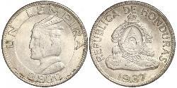 1 Lempira Honduras (1821 - ) Silber 