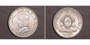 1 Lempira Honduras (1821 - ) Silber 