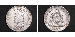 1 Lempira Honduras (1821 - ) Silver 