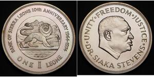 1  Leone Sierra Leone (1961 - ) Silver 
