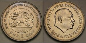 1  Leone Sierra Leone (1961 - ) Silver 