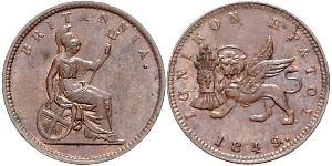 1 Lepton Königreich Griechenland (1832-1924) Kupfer 
