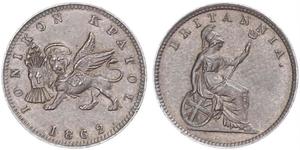 1 Lepton Королівство Греція (1832-1924) Мідь 