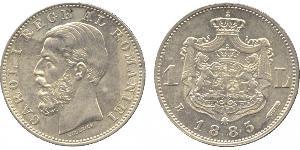 1 Leu Regno di Romania (1881-1947) Argento Carlo I di Romania (1839 - 1914)