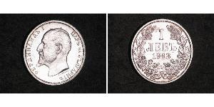1 Lev Zarentum Bulgarien (1908 - 1946) Silber Ferdinand I. von Bulgarien (1861 -1948)