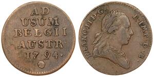 1 Liard Países Bajos Austríacos (1713-1795) Cobre 