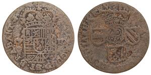 1 Liard Spanische Niederlande (1581 - 1714) Kupfer 