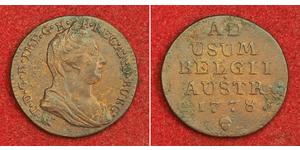 1 Liard Paesi Bassi austriaci (1713-1795) Rame Maria Theresa of Austria (1717 - 1780)