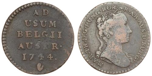 1 Liard Австрийские Нидерланды (1713-1795) Медь 