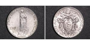 1 Lira Vaticano (1926-) Acciaio inossidabile Papa Pio XII (1876 - 1958)