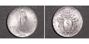 1 Lira Vaticano (1926-) Acciaio inossidabile Papa Pio XII (1876 - 1958)