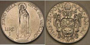 1 Lira Vatican (1926-) Acero inoxidable Pío XII (1876 - 1958)