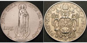 1 Lira Vatican (1926-) Acero inoxidable Pío XII (1876 - 1958)