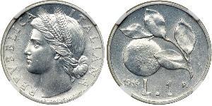 1 Lira Italia Alluminio 