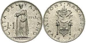 1 Lira Vaticano (1926-) Alluminio Papa Pio XII (1876 - 1958)