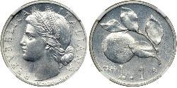 1 Lira Italia Aluminio 