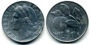 1 Lira Italia Aluminio 