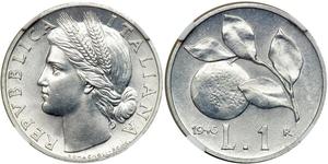 1 Lira Italia Aluminio 
