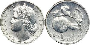 1 Lira Italie Aluminium 
