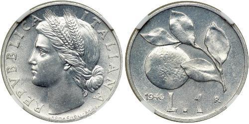 1 Lira Italie Aluminium 
