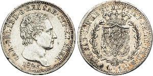 1 Lira Italian city-states Argent Charles-Félix de Savoie
