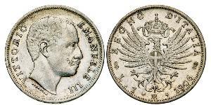 1 Lira Kingdom of Italy (1861-1946) Argento Vittorio Emanuele III (1869 - 1947)