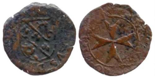 1 Lira Rhodes et de Malte (1080 - ) Cuivre 