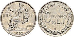1 Lira Kingdom of Italy (1861-1946) Nichel 