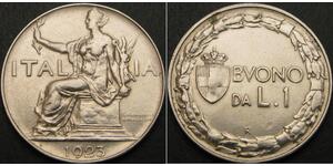 1 Lira Kingdom of Italy (1861-1946) Níquel 