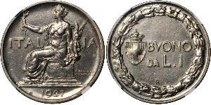 1 Lira Kingdom of Italy (1861-1946) Níquel 