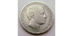 1 Lira Kingdom of Italy (1861-1946) Plata Vittorio Emanuele III (1869 - 1947)