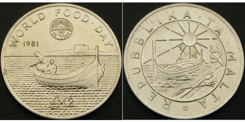 1 Lira Malta (1964 - ) Plata 