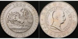 1 Lira Italien Silber 