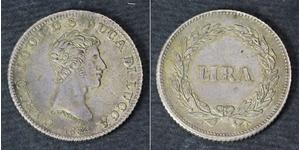 1 Lira Italien / Italian city-states Silber 