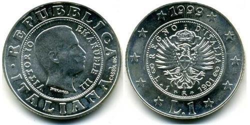 1 Lira Italy Silver 