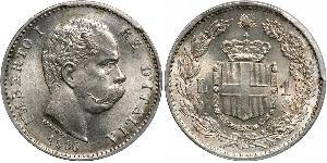 1 Lira Kingdom of Italy (1861-1946) Silver Umberto I (1844-1900)