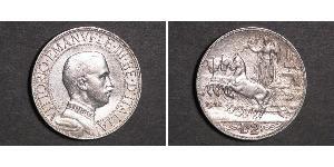 1 Lira Kingdom of Italy (1861-1946) Silver Vittorio Emanuele III (1869 - 1947)